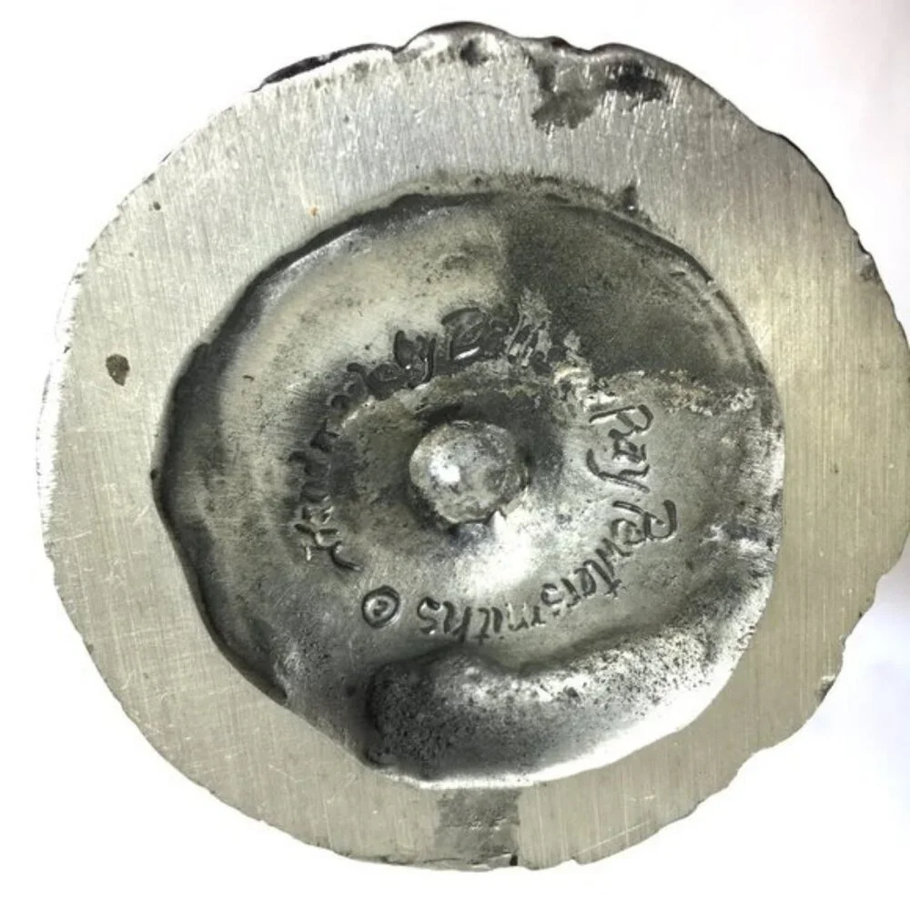 * Ballena Bay Hand Crafted Pewter Art Wizard Goblet Cup 8” Vtg
